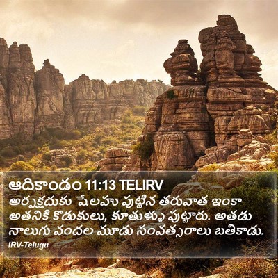 ఆదికాండం 11:13 TELIRV Bible Verse Image