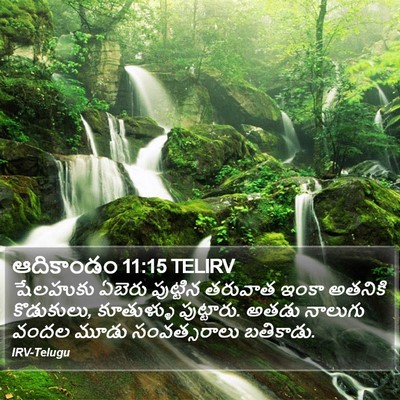 ఆదికాండం 11:15 TELIRV Bible Verse Image