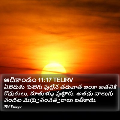 ఆదికాండం 11:17 TELIRV Bible Verse Image