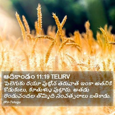 ఆదికాండం 11:19 TELIRV Bible Verse Image