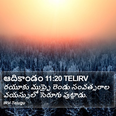 ఆదికాండం 11:20 TELIRV Bible Verse Image