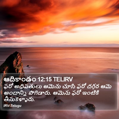 ఆదికాండం 12:15 TELIRV Bible Verse Image
