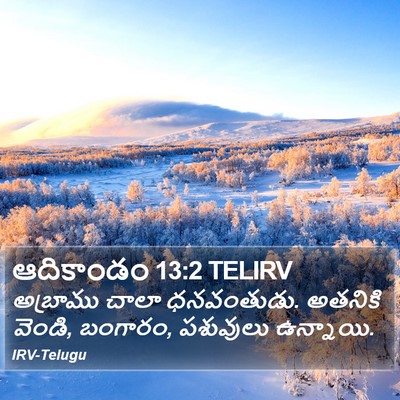 ఆదికాండం 13:2 TELIRV Bible Verse Image