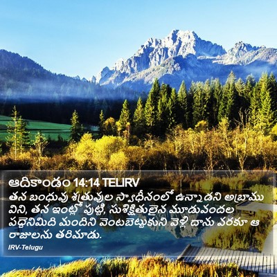 ఆదికాండం 14:14 TELIRV Bible Verse Image