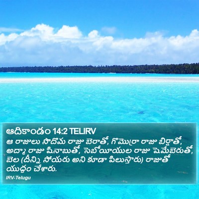 ఆదికాండం 14:2 TELIRV Bible Verse Image