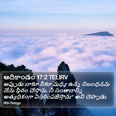 ఆదికాండం 17:2 TELIRV Bible Verse Image