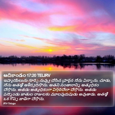 ఆదికాండం 17:20 TELIRV Bible Verse Image