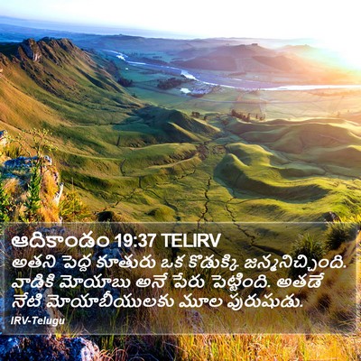 ఆదికాండం 19:37 TELIRV Bible Verse Image