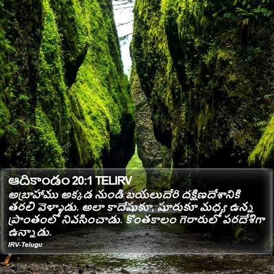 ఆదికాండం 20:1 TELIRV Bible Verse Image