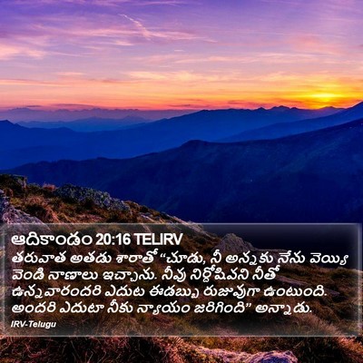 ఆదికాండం 20:16 TELIRV Bible Verse Image