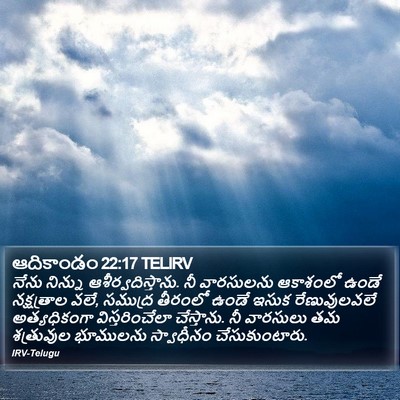 ఆదికాండం 22:17 TELIRV Bible Verse Image