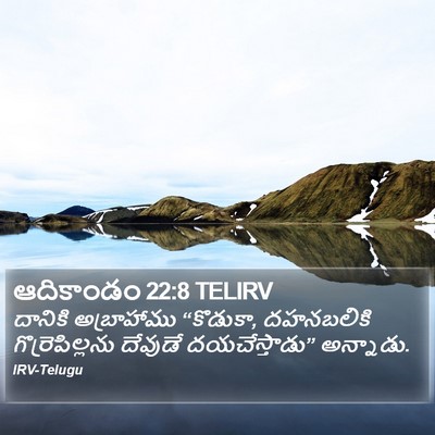 ఆదికాండం 22:8 TELIRV Bible Verse Image