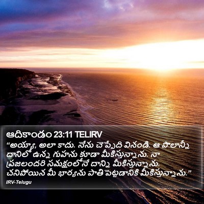 ఆదికాండం 23:11 TELIRV Bible Verse Image