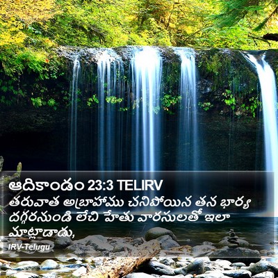 ఆదికాండం 23:3 TELIRV Bible Verse Image