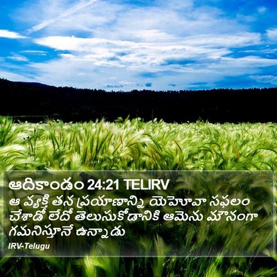 ఆదికాండం 24:21 TELIRV Bible Verse Image
