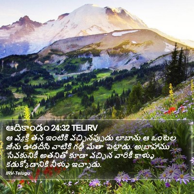 ఆదికాండం 24:32 TELIRV Bible Verse Image