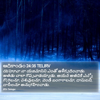 ఆదికాండం 24:35 TELIRV Bible Verse Image