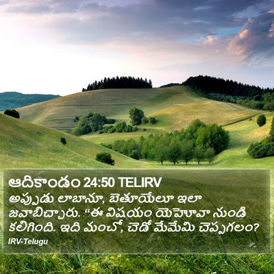 ఆదికాండం 24:50 TELIRV Bible Verse Image