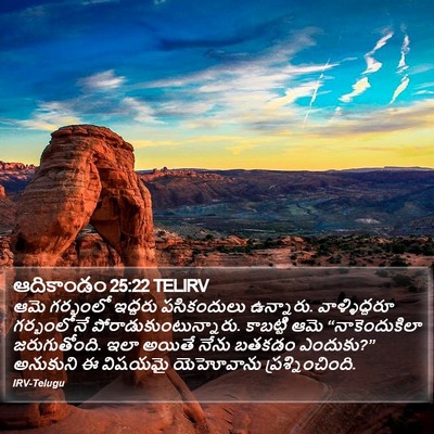 ఆదికాండం 25:22 TELIRV Bible Verse Image