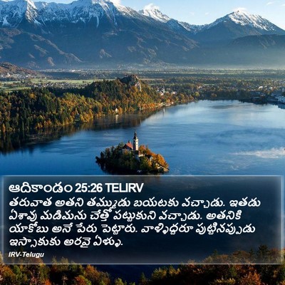 ఆదికాండం 25:26 TELIRV Bible Verse Image