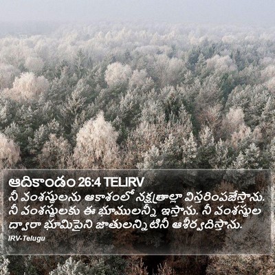 ఆదికాండం 26:4 TELIRV Bible Verse Image