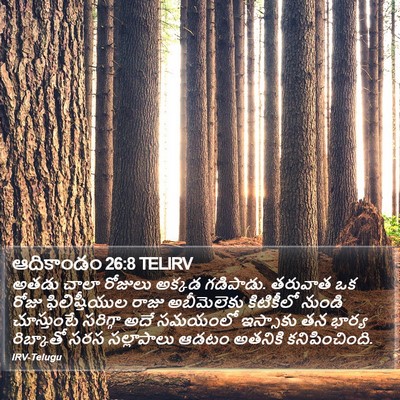 ఆదికాండం 26:8 TELIRV Bible Verse Image