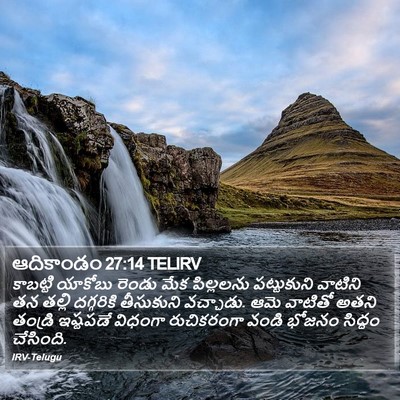 ఆదికాండం 27:14 TELIRV Bible Verse Image