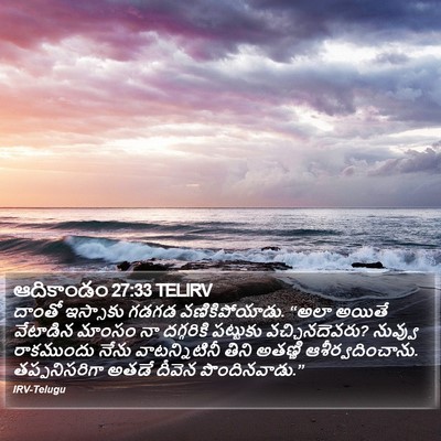 ఆదికాండం 27:33 TELIRV Bible Verse Image