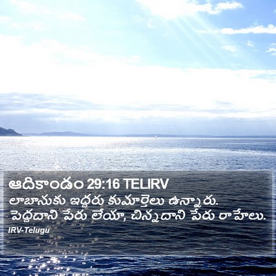 ఆదికాండం 29:16 TELIRV Bible Verse Image