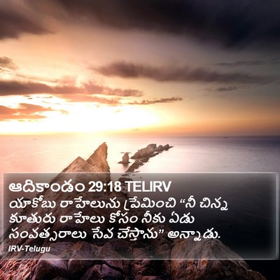 ఆదికాండం 29:18 TELIRV Bible Verse Image