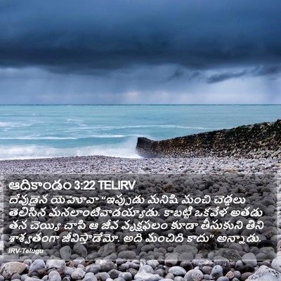 ఆదికాండం 3:22 TELIRV Bible Verse Image