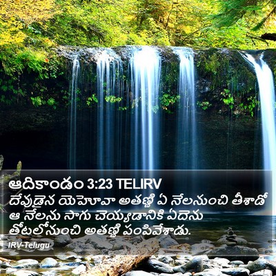 ఆదికాండం 3:23 TELIRV Bible Verse Image