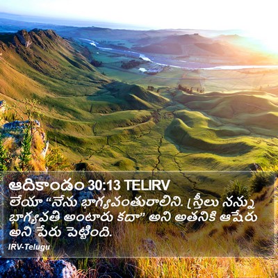ఆదికాండం 30:13 TELIRV Bible Verse Image