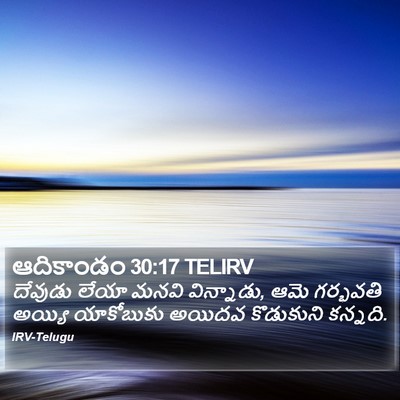 ఆదికాండం 30:17 TELIRV Bible Verse Image
