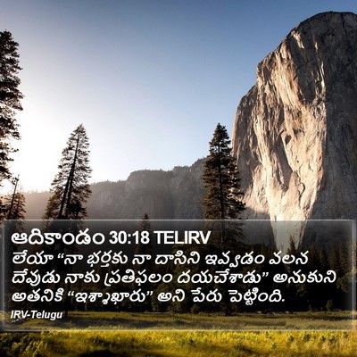ఆదికాండం 30:18 TELIRV Bible Verse Image