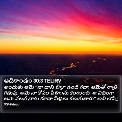 ఆదికాండం 30:3 TELIRV Bible Verse Image