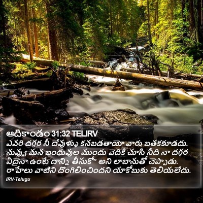 ఆదికాండం 31:32 TELIRV Bible Verse Image