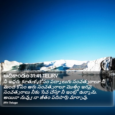 ఆదికాండం 31:41 TELIRV Bible Verse Image