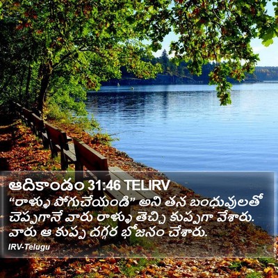 ఆదికాండం 31:46 TELIRV Bible Verse Image