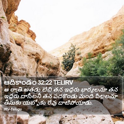ఆదికాండం 32:22 TELIRV Bible Verse Image