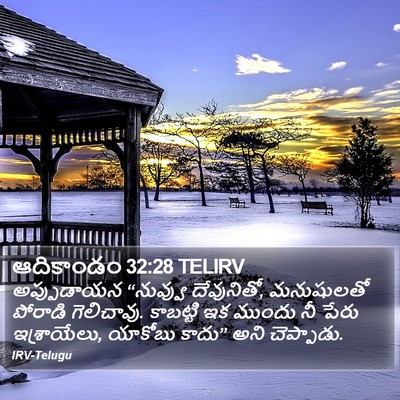 ఆదికాండం 32:28 TELIRV Bible Verse Image