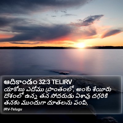 ఆదికాండం 32:3 TELIRV Bible Verse Image