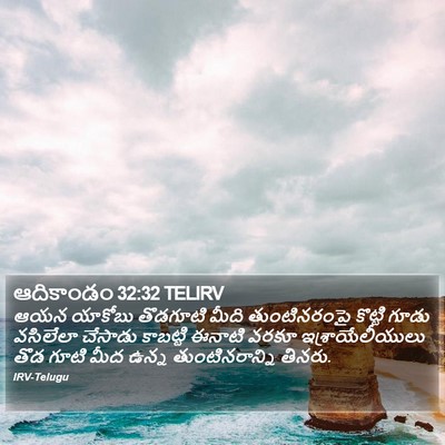 ఆదికాండం 32:32 TELIRV Bible Verse Image