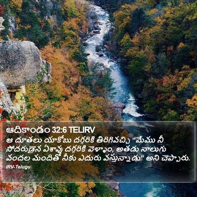 ఆదికాండం 32:6 TELIRV Bible Verse Image