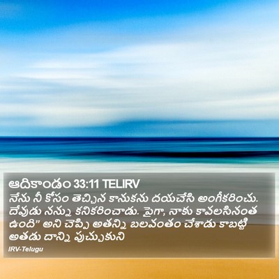 ఆదికాండం 33:11 TELIRV Bible Verse Image
