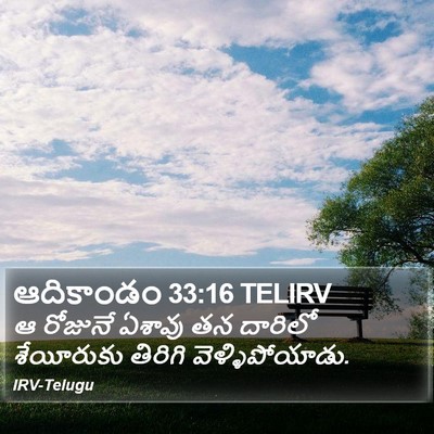 ఆదికాండం 33:16 TELIRV Bible Verse Image