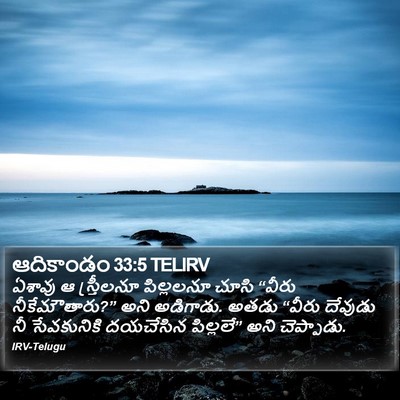 ఆదికాండం 33:5 TELIRV Bible Verse Image