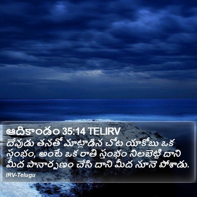 ఆదికాండం 35:14 TELIRV Bible Verse Image