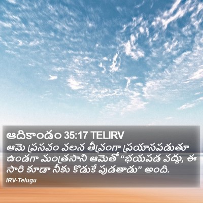 ఆదికాండం 35:17 TELIRV Bible Verse Image