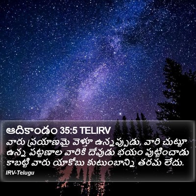 ఆదికాండం 35:5 TELIRV Bible Verse Image